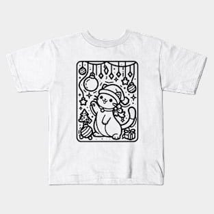 Christmas Cat Kids T-Shirt